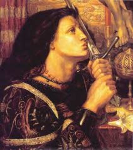 Joan of Arc burned at the stake