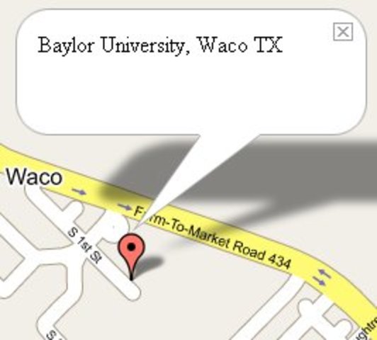 Baylor University is founded