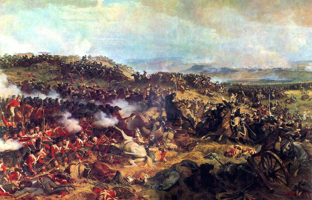 Napoleon defeated at Waterloo