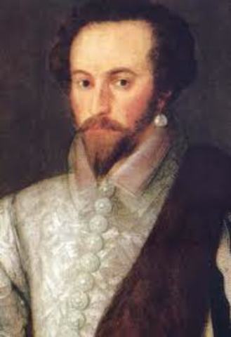 Sir Walter Raleigh founds Roanoke Island off the coast of North Carolina
