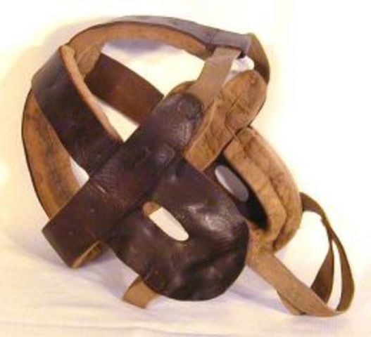 The First soft leather Football helment in the NFL