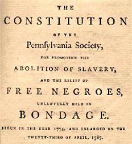 Slavery outlawed in Pennsylvania