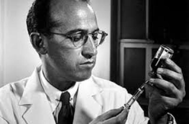 Salk discovers polio vaccine