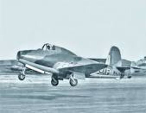 The first jet powered aircraft.