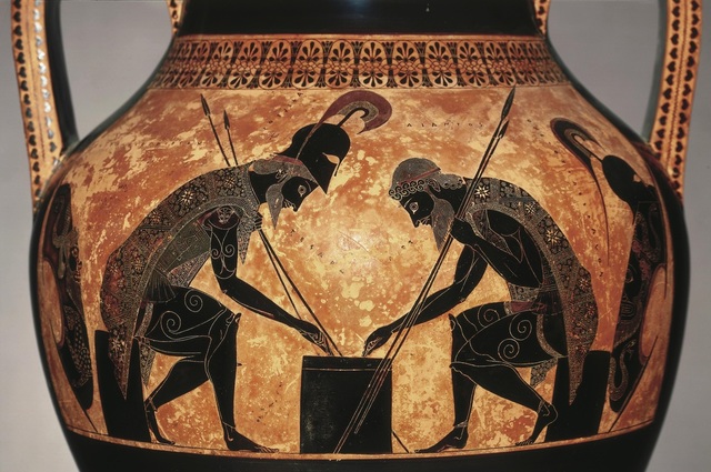 Achilles and Ajax playing a dice game