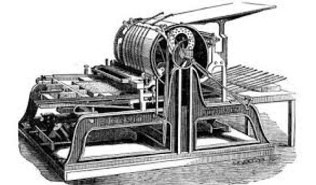 printing press invented by Johannes Gutenberg
