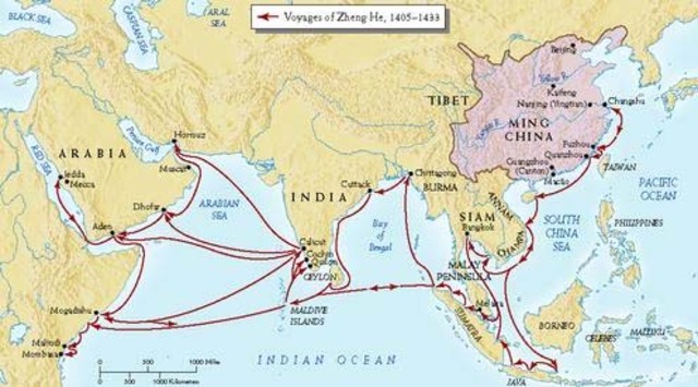Zheng He Takes First Voyage