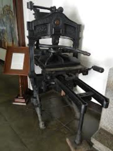 Printing press allows for publication of discoveries