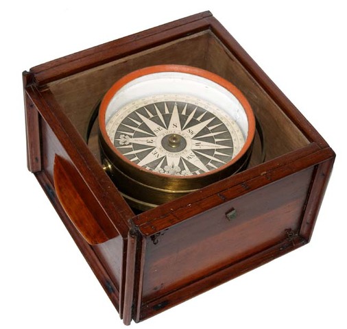 Dry compass invented in Europe