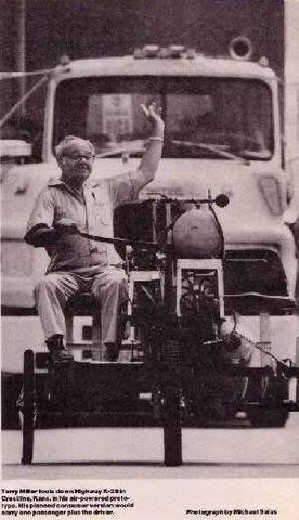 Terry Miller designed and created a model for the air car and showed other people how to create it