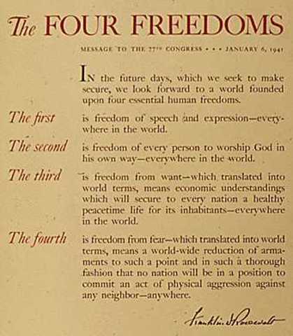 Franklin D. Roosevelt's "Four Freedoms" speech