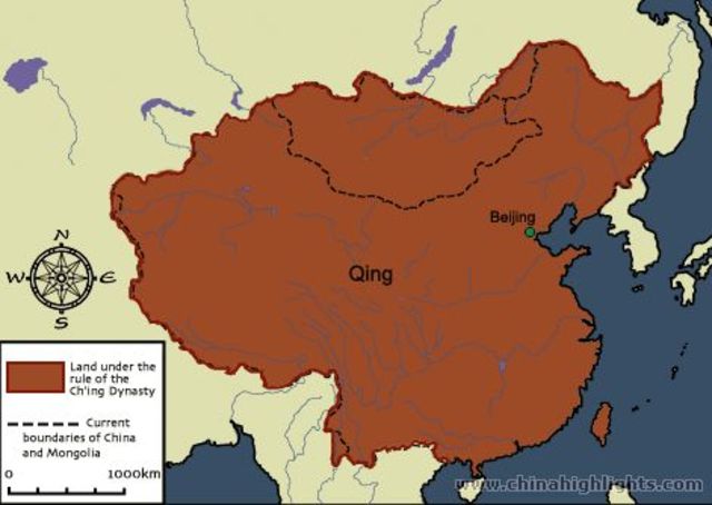 Manchus establish Qing Dynasty in China