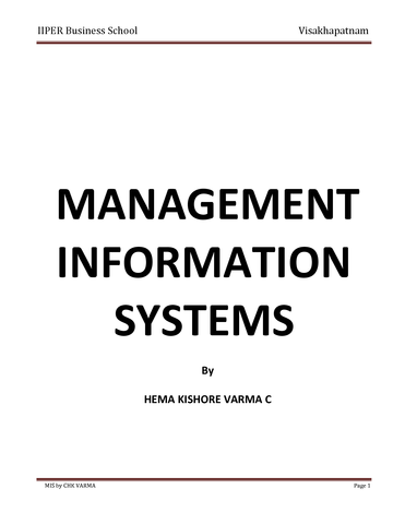 Management Information System