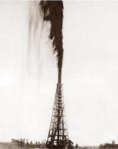first oil gusher used in the US