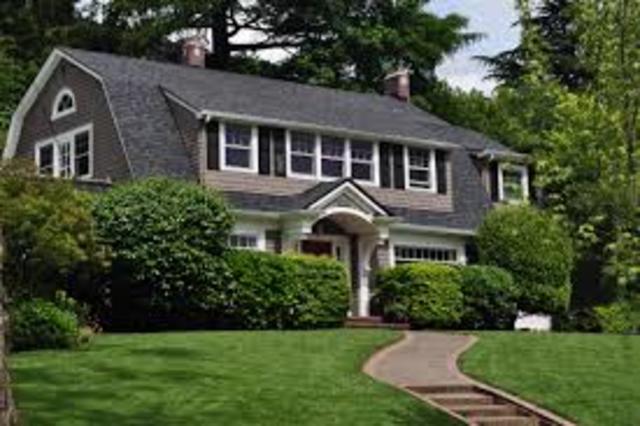 Dutch Colonial w/ a gambrel roof