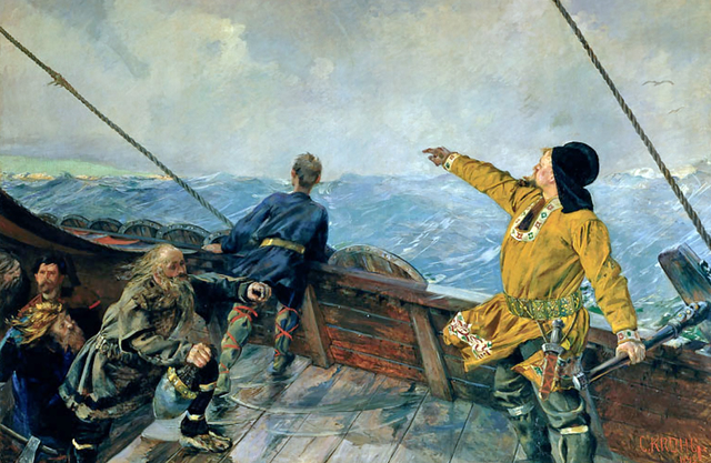 Leif Ericsson leads a Viking expedition to the New World 1000 CE