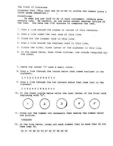 Literacy Tests