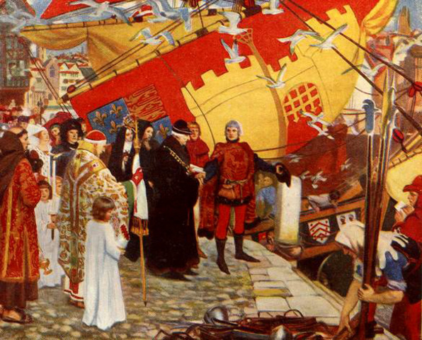 John Cabot, European settlers arrive in North America.