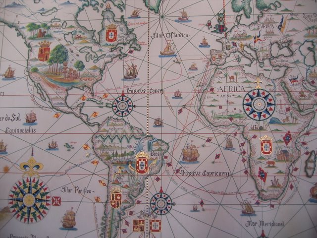 Spain and Portugal sign the Treaty of Tordesillas