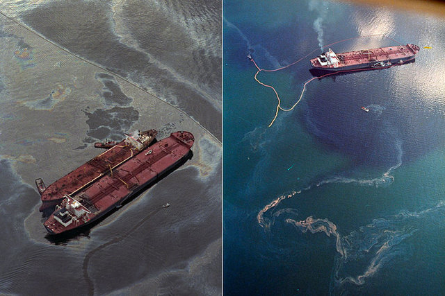 The Exxon Valdez oil spill dumped 11 million gallons of oil