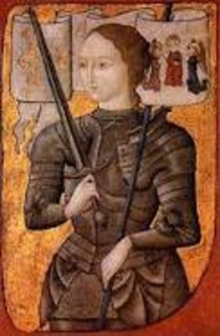 Joan of Arc burned at stake