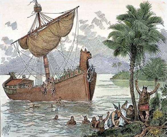 Leif Eriksson lands in Vinland