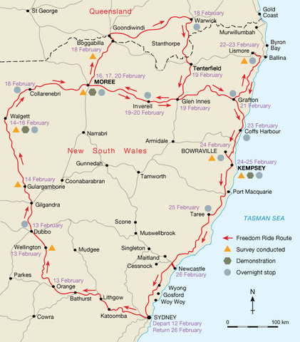 Freedom Rides 12 Feb - 26 Feb 1965