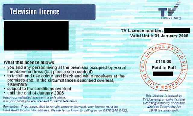 First TV license issued