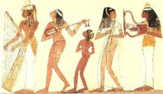 4500 B.C.ancient egyptians held festivals that had religious rites and ceremonies which included music and dance
