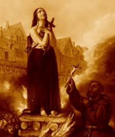 joan of arc burned at the stake