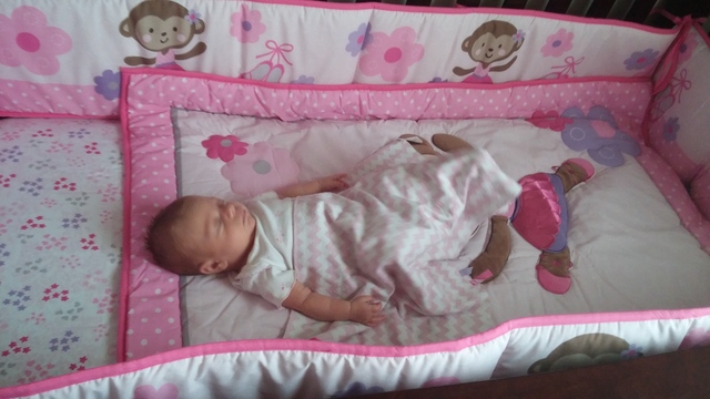 Emily's First time in her crib
