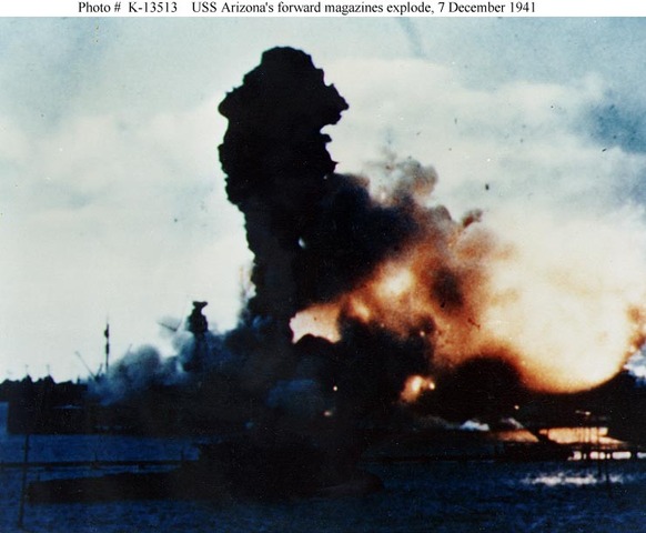 The bombing of Pearl Harbor