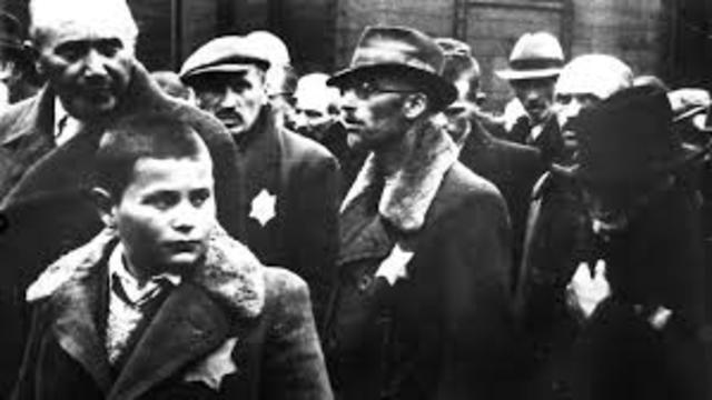 Yellow stars were required to be worn by Polish Jews over the age 10