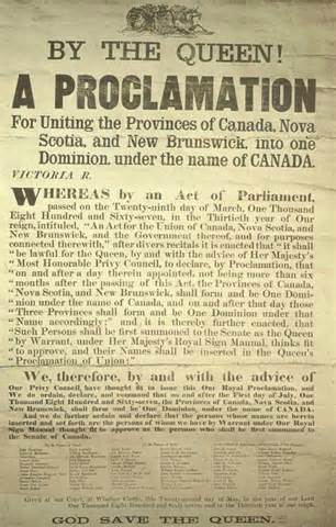 The birth of the Dominion of Canada