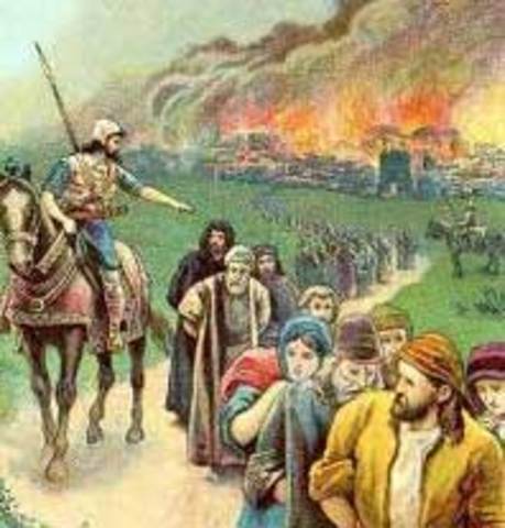 600- 587 a. C Reino de Judá destruido e invadido por los babilonios