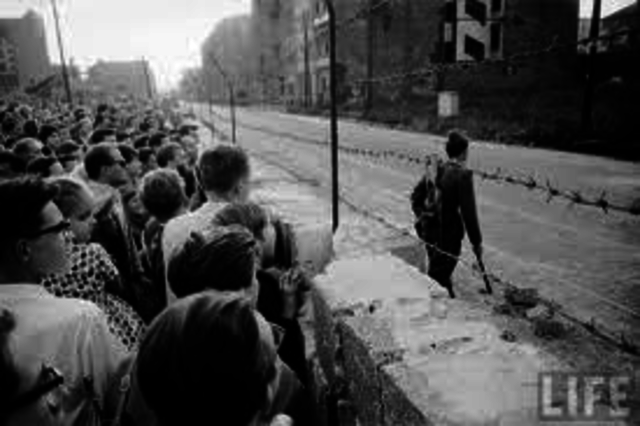 Berlin Wall (fact inbetween) Blockade begins