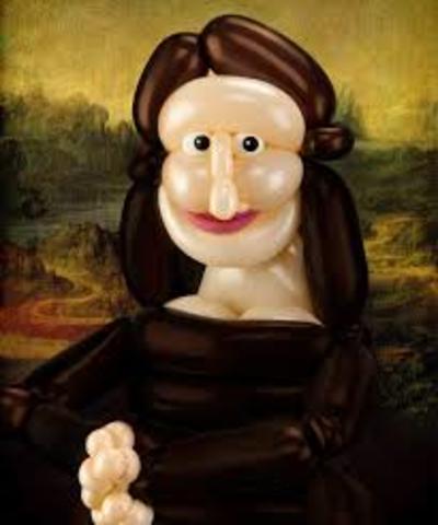 Leonardo Da Vinci paints the Mona Lisa