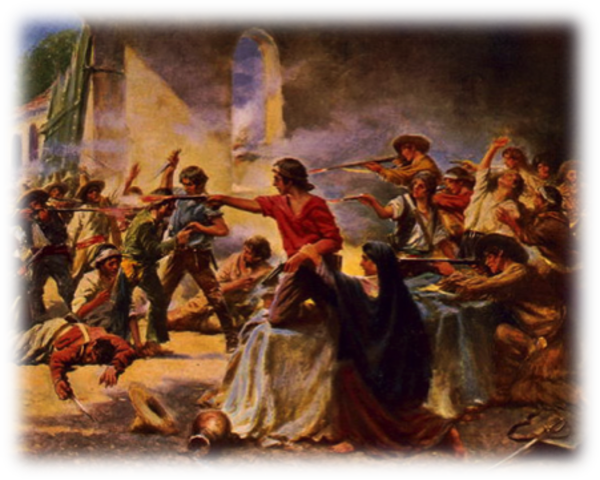 República Federal. La guerra comenzó en Texas