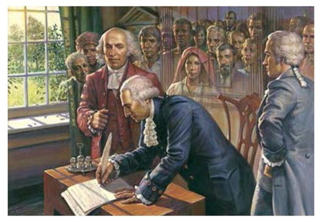 Signing the American Constitution