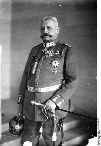 German Persident von Hindenburg dies