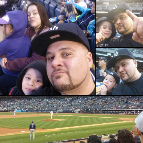 Bella & Joseph's first Yankee game