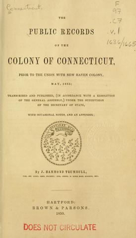 Fundamental Orders of Connecticut