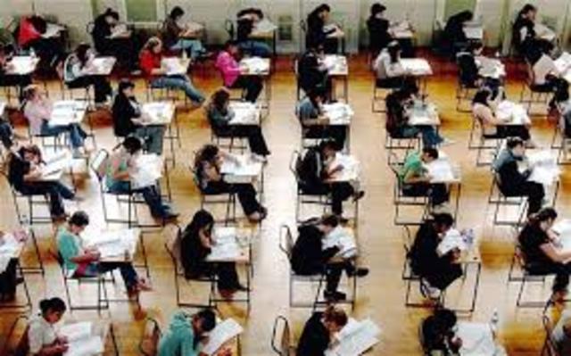 Mum takes first ever GCSE examinations