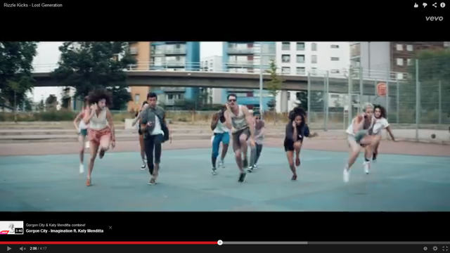 Camera moving in time with the music