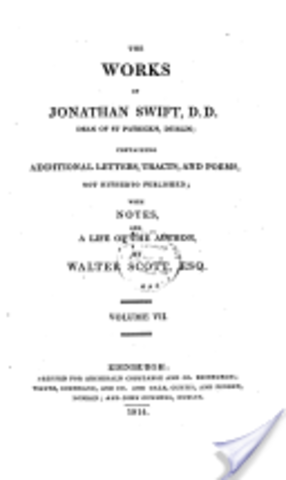 Published a series of powerful tracts about problems in Ireland.