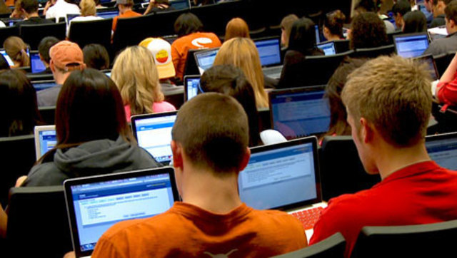 Students receive their one to one devices.