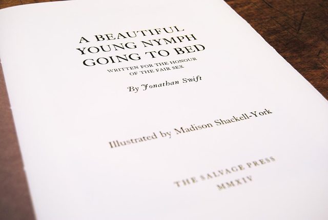 Published "A Beautiful Young Nymph Going to Bed."