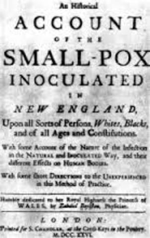 Cotton Mather began smallpox inoculations in Massachusetts