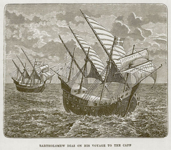 Bartolomew Diaz rounds the Cape of Good Hope