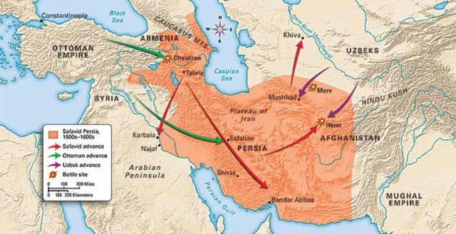 Safavids conquer Persia